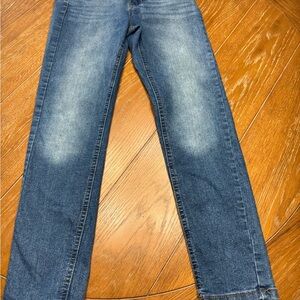 True Indigo Boys Blue Jeans Size 12, adjustable waist EUC blue denim